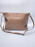 Envelope crossbody bag in taupe mat leer